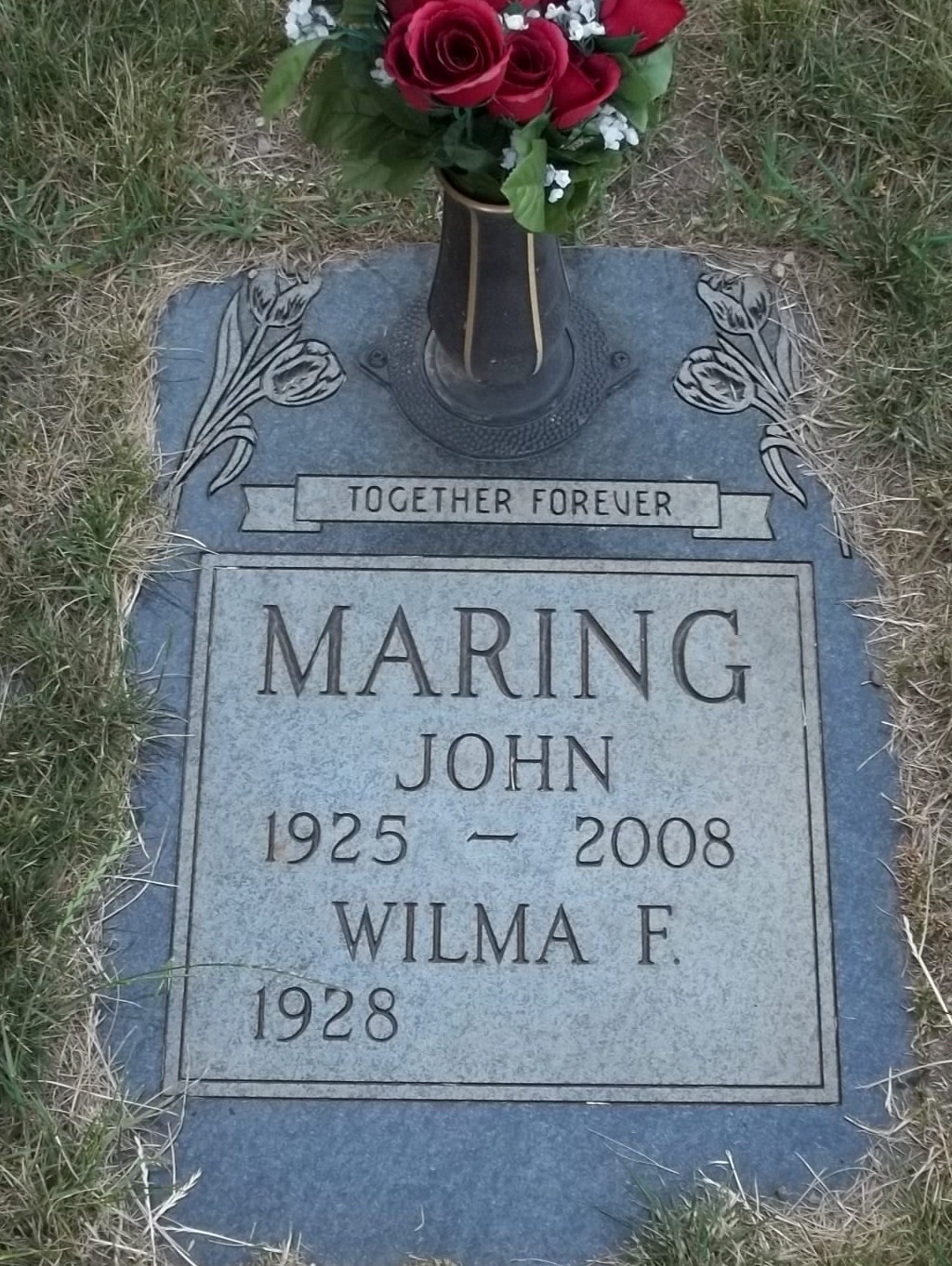 grafsteen john maring, geb 1925.